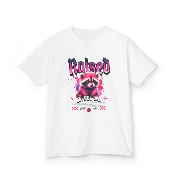 T-shirt Dziecięcy z nadrukiem Raised on 90's Era